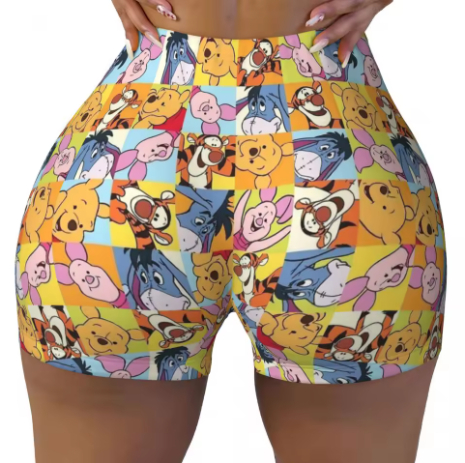 Winnie the Pooh Themed Yoga Shorts